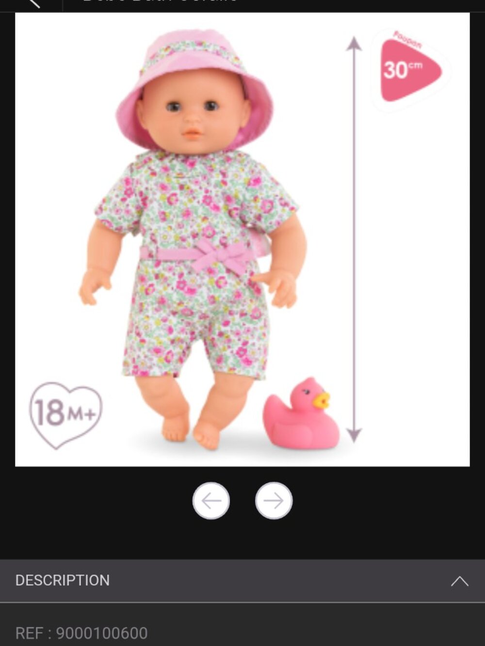 Corolle Mon Premier Poupon 12" Baby Bath Coralie soft bodied doll